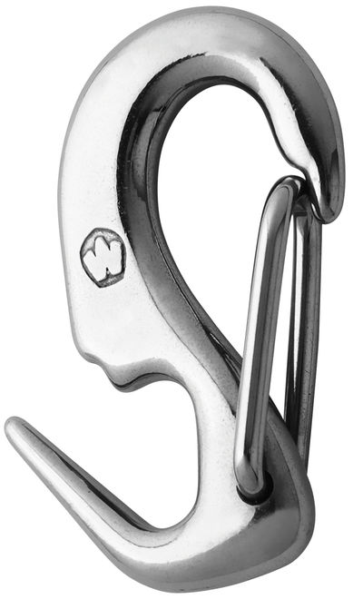 Stainless steel one hand sail snap - Length: 90 mm | Wichard Marine