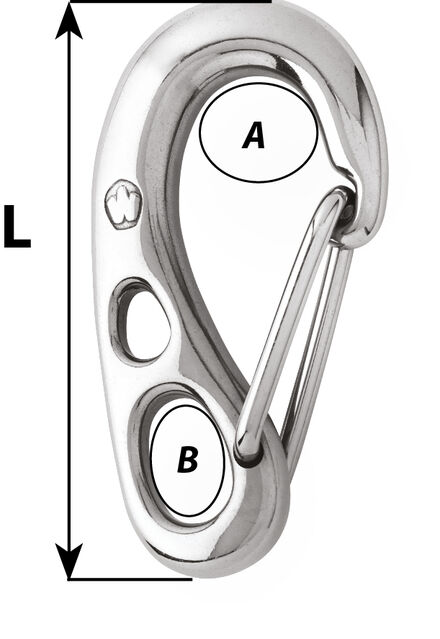 HR safety snap hook - Length: 75 mm | Wichard Marine