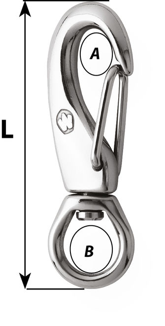Safety Snap Hooks by Wichard - HR Stainless Steel