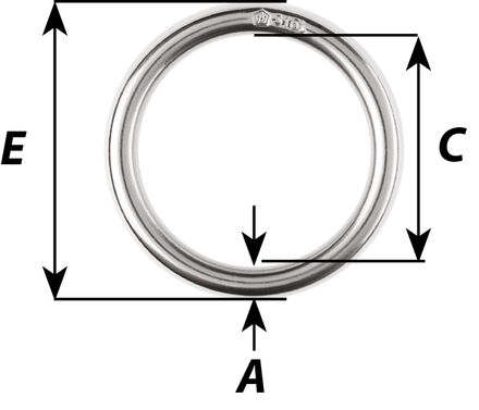 Sonew boucle en D en acier inoxydable Boucle en forme de D marine 316  anneaux d'arrimage en acier inoxydable Kit de base