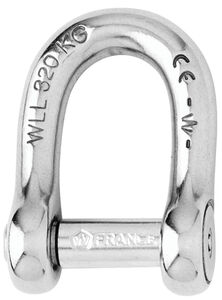 Self-locking allen head pin D shackle - Dia 6 mm | Wichard Marine