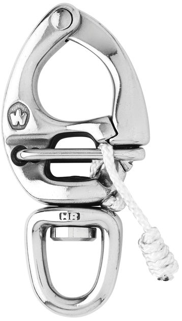 HR quick release snap shackle - With swivel eye - Length: 110 mm 